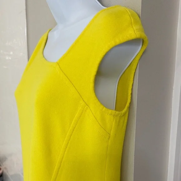 St. John Bright Yellow Asymmetrical Dress - Picture 3 of 15